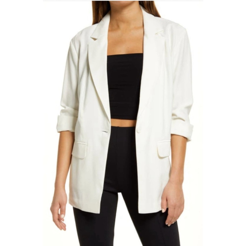 Open Edit Cream Blazer Nordstrom